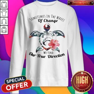 Turtle Sometimes In The Waves Of Change We Find Our True Direction Sweatshirt