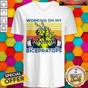 Working On My Bicepratops Vintage V-neck