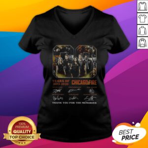 Alternative view of 08 Year Of 2012 2020 Chicago Fire Thank You For The Memories Signature Shirt