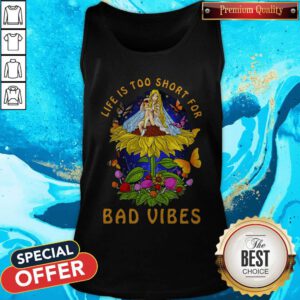 Alternative view of Awesome Life Is Too Short For Bad Vibes Hippies Shirt