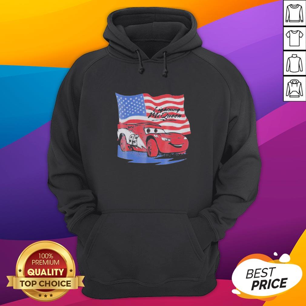 Car Lightning McQueen American Flag Shirt - Image 4