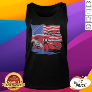 Alternative view of Car Lightning McQueen American Flag Shirt