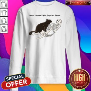 Alternative view of Cat Nooo Human You Forget My Dinner Halloween Shirt