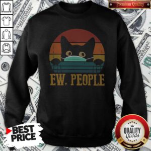 Alternative view of Cute Black Cat Face Mask Ew People Vintage Shirt