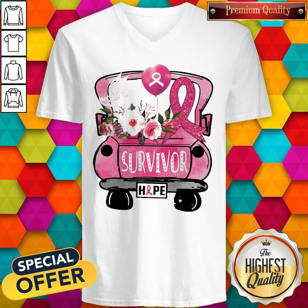 Cute Survivor Hope Breast Cancer Awareness Shirt - Image 3