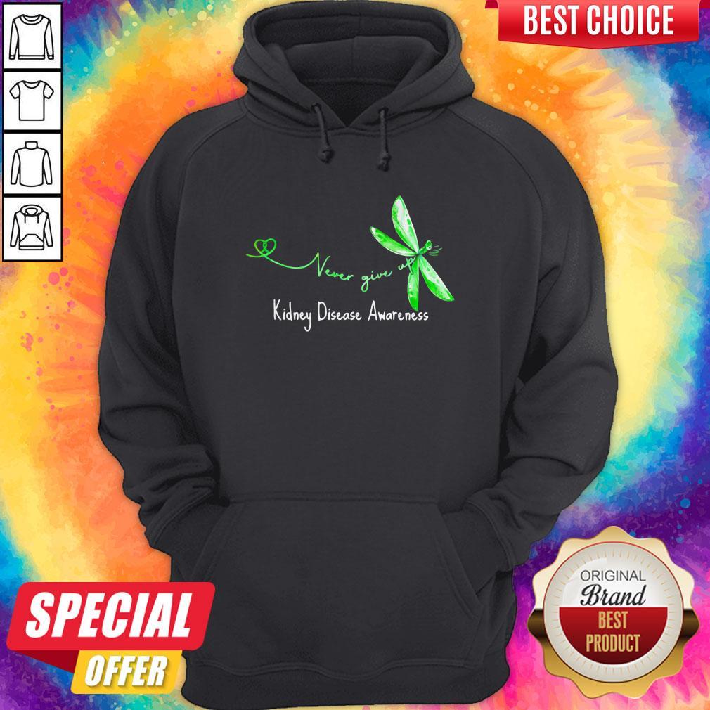 Funny Never Give Up Kidney Disease Awareness Butterfly Shirt - Image 4