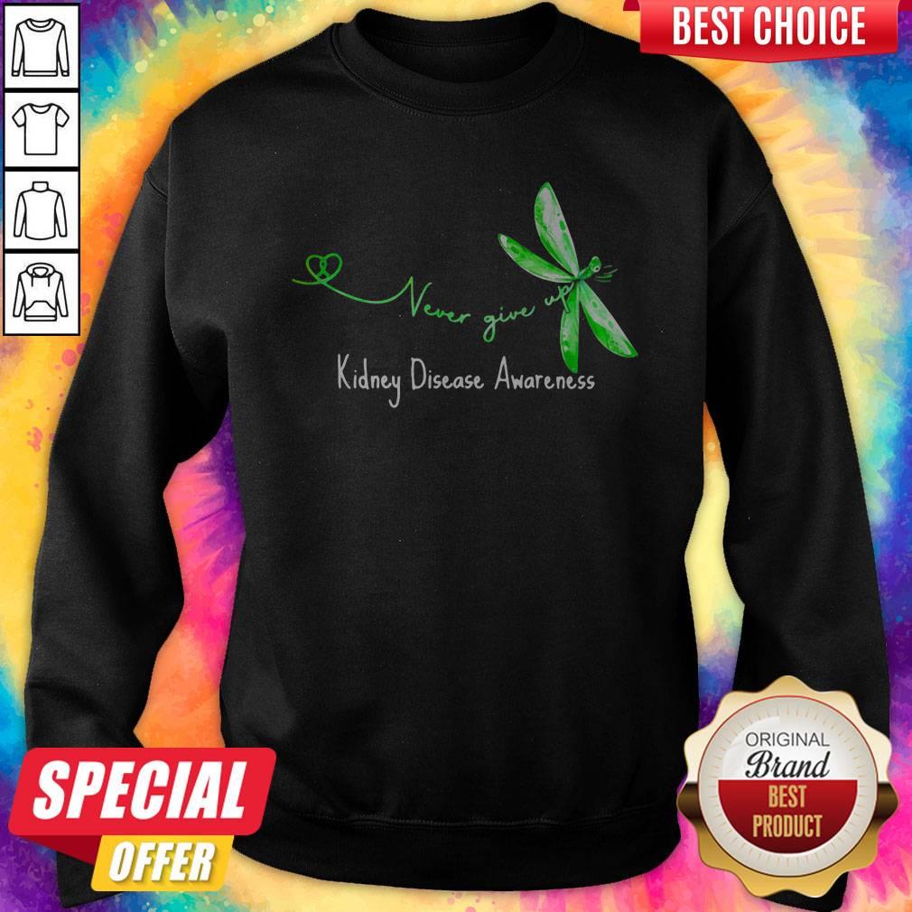Funny Never Give Up Kidney Disease Awareness Butterfly Shirt - Image 5