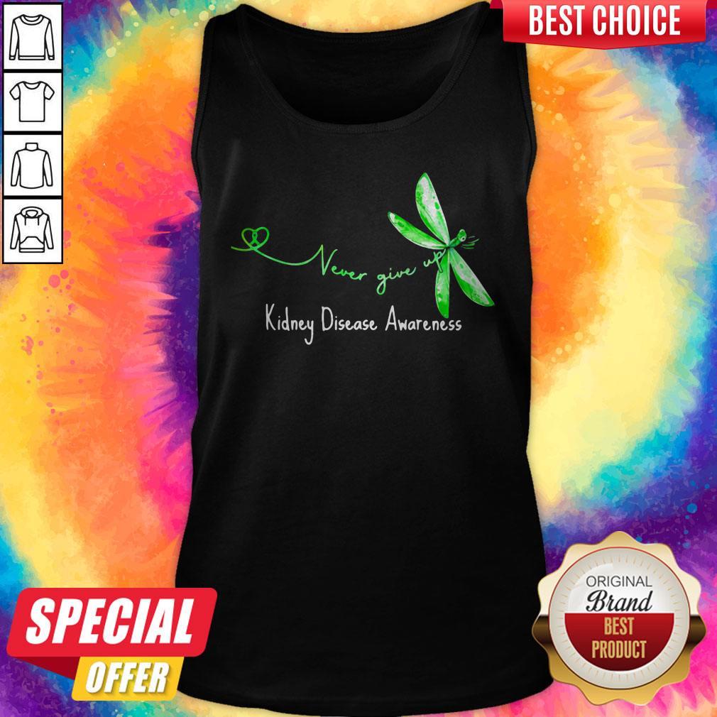 Funny Never Give Up Kidney Disease Awareness Butterfly Shirt - Image 2