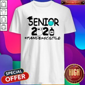Funny Senior 2021 #Pandemicstyle Mask Toilet Paper Shirt