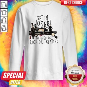 Alternative view of Get In Loser We're Going Trick Or Treating Witch Around Antique Car Shirt