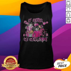 Alternative view of Horror Breast Cancer In October We Wear Pink Halloween Shirt