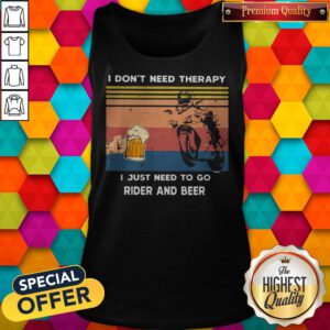 Alternative view of I Don't Need Therapy I Just Need To Go Reder And Beer Vintage Retro Shirt