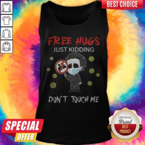 Alternative view of Jason Voorhees Chibi Free Hugs Just Kidding Don’t Touch Me Halloween Shirt
