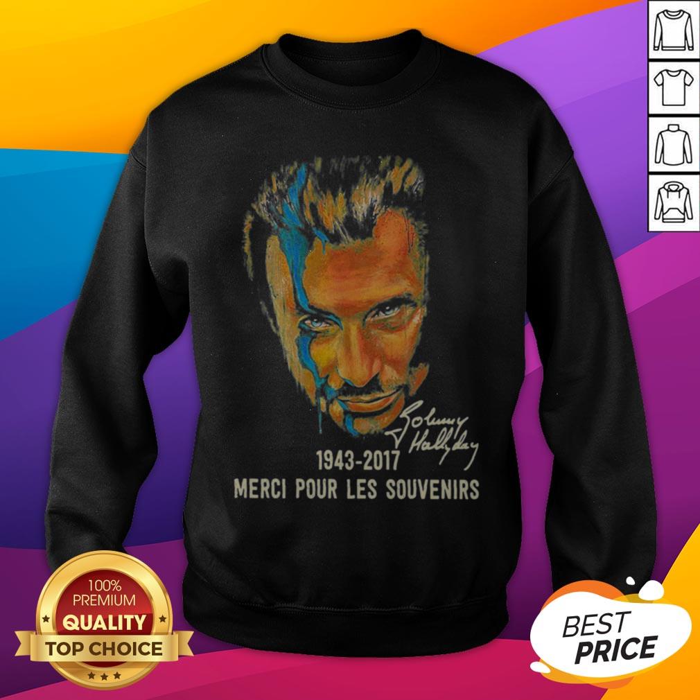 Johnny Hallyday 1943 2017 Merci Pour Les Souvenirs Signature Art Shirt - Image 5