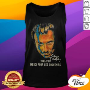 Alternative view of Johnny Hallyday 1943 2017 Merci Pour Les Souvenirs Signature Art Shirt