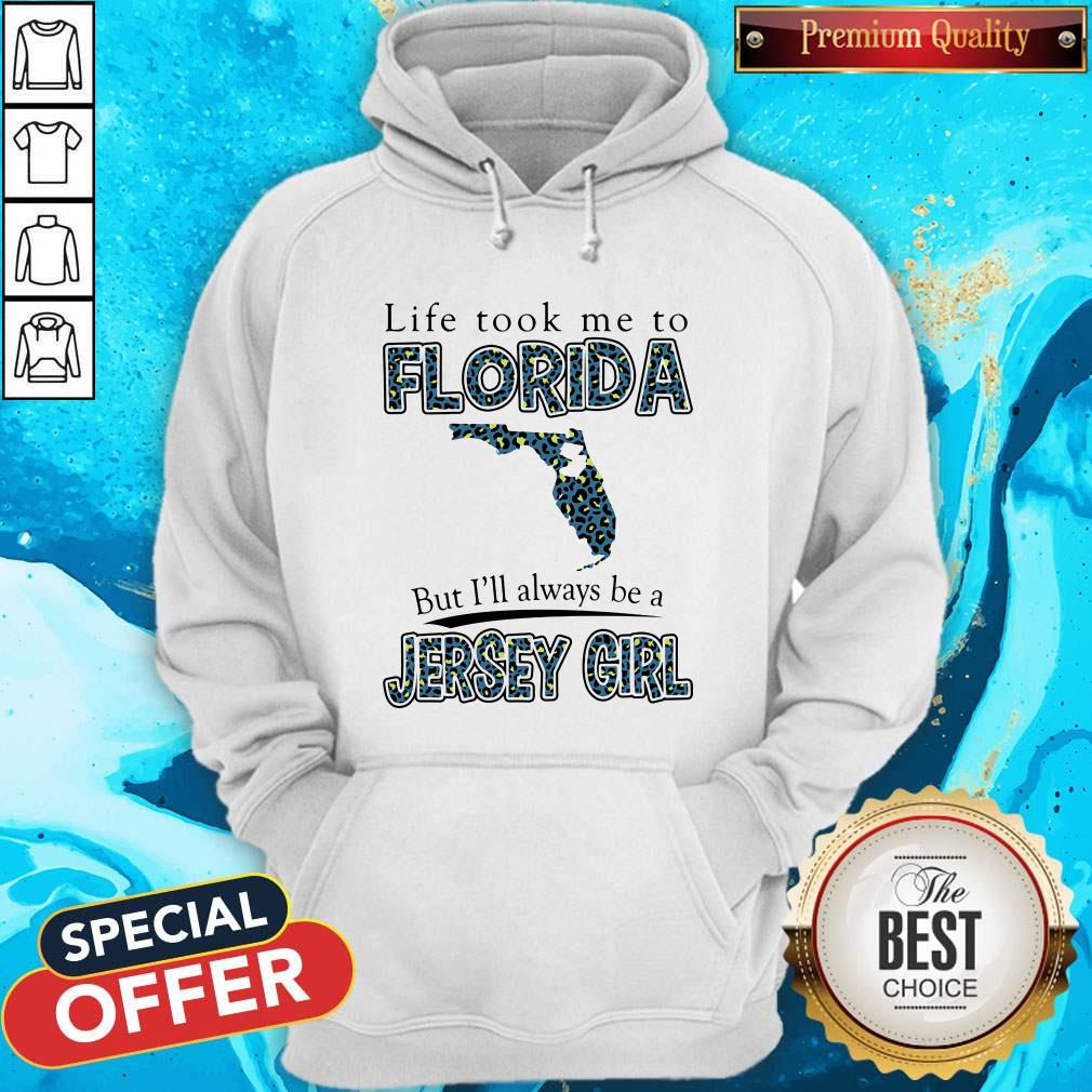 Life Took Me To Florida But I'll Always Be A Jersey Girl Map Shirt - Image 4