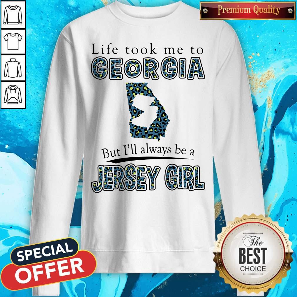 Life Took Me To Georgia But I'll Always Be A Jersey Girl Map Shirt - Image 5