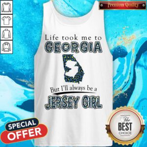 Alternative view of Life Took Me To Georgia But I'll Always Be A Jersey Girl Map Shirt
