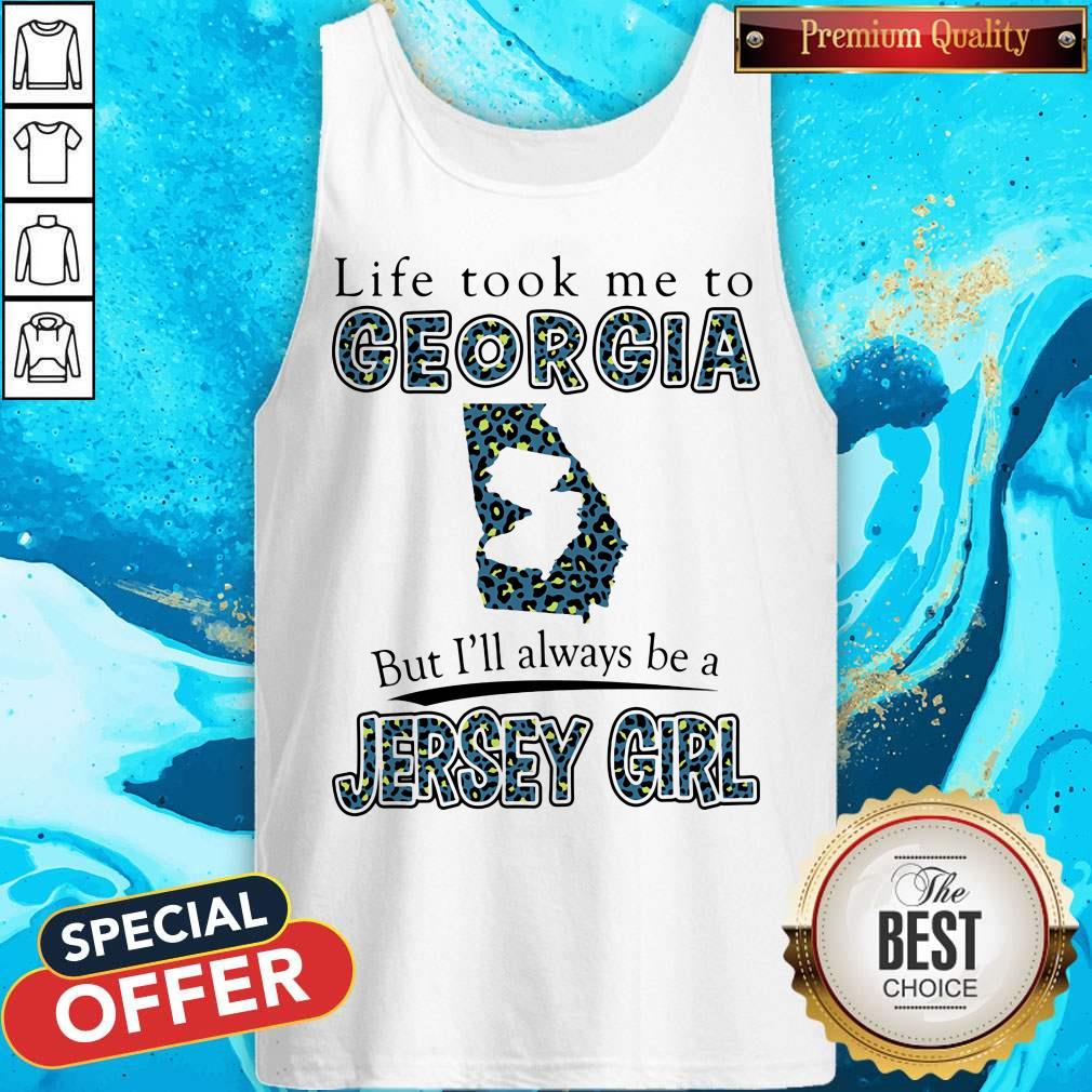 Life Took Me To Georgia But I'll Always Be A Jersey Girl Map Shirt - Image 2