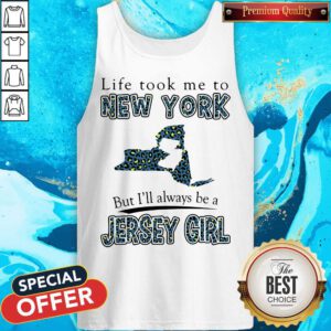 Alternative view of Life Took Me To New York But I'll Always Be A Jersey Girl Map Shirt