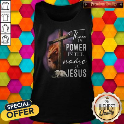 Alternative view of Lion And Goat There Is Power In The Name Of Jesus Shirt