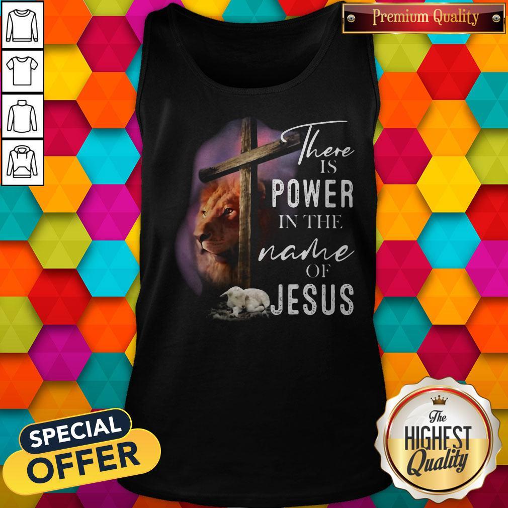 Lion And Goat There Is Power In The Name Of Jesus Shirt - Image 2