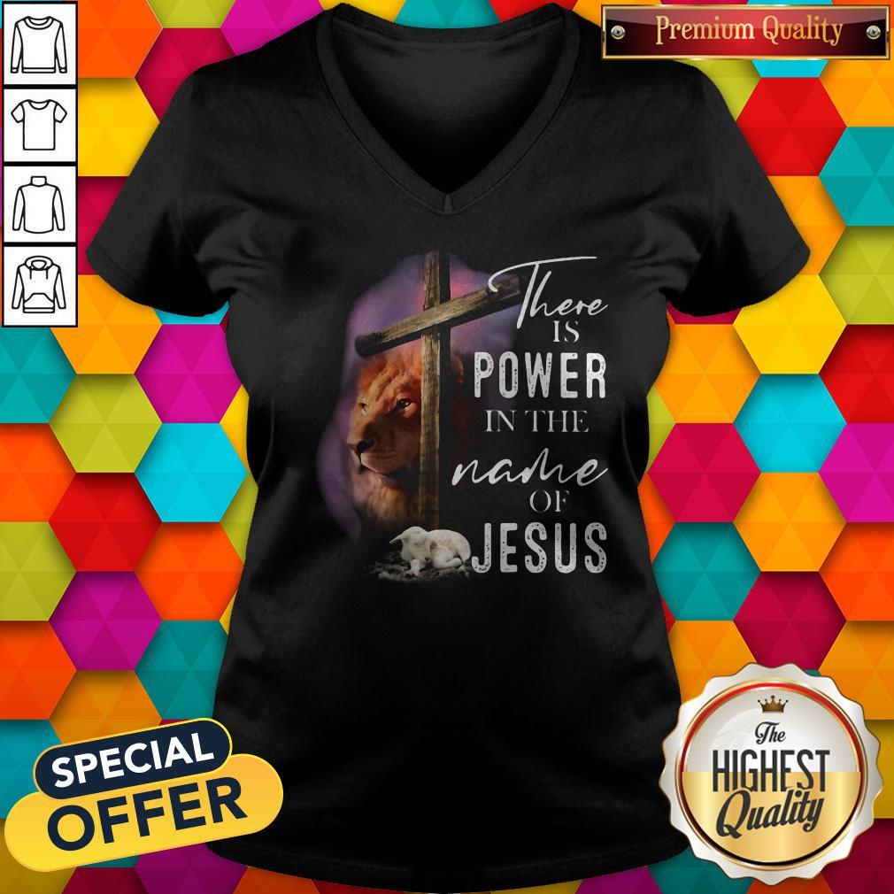 Lion And Goat There Is Power In The Name Of Jesus Shirt - Image 3