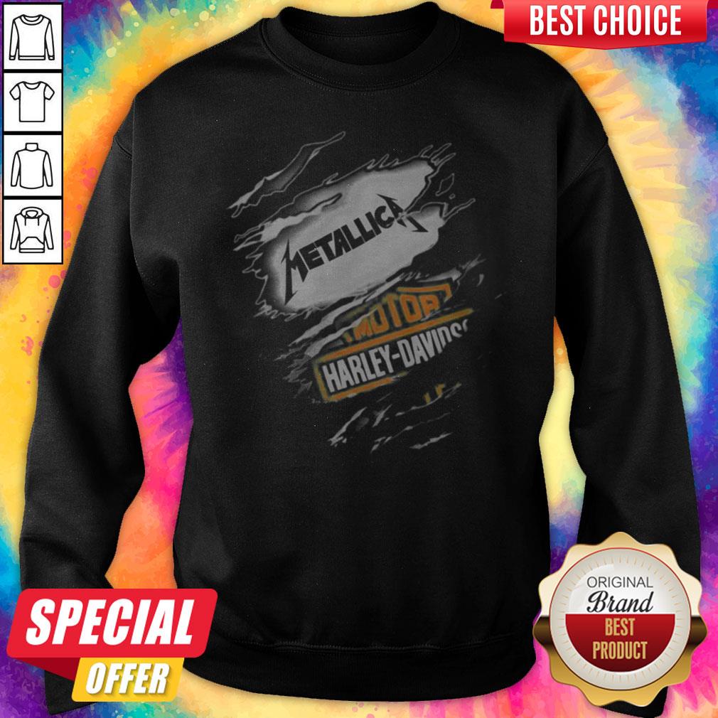 Metallica Motor Harley Davidson Cycles Blood Inside Me Shirt - Image 5