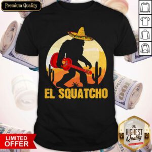 Nice Bigfoot Hug Guitar El Squatcho Shirt