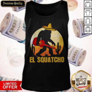 Alternative view of Nice Bigfoot Hug Guitar El Squatcho Shirt