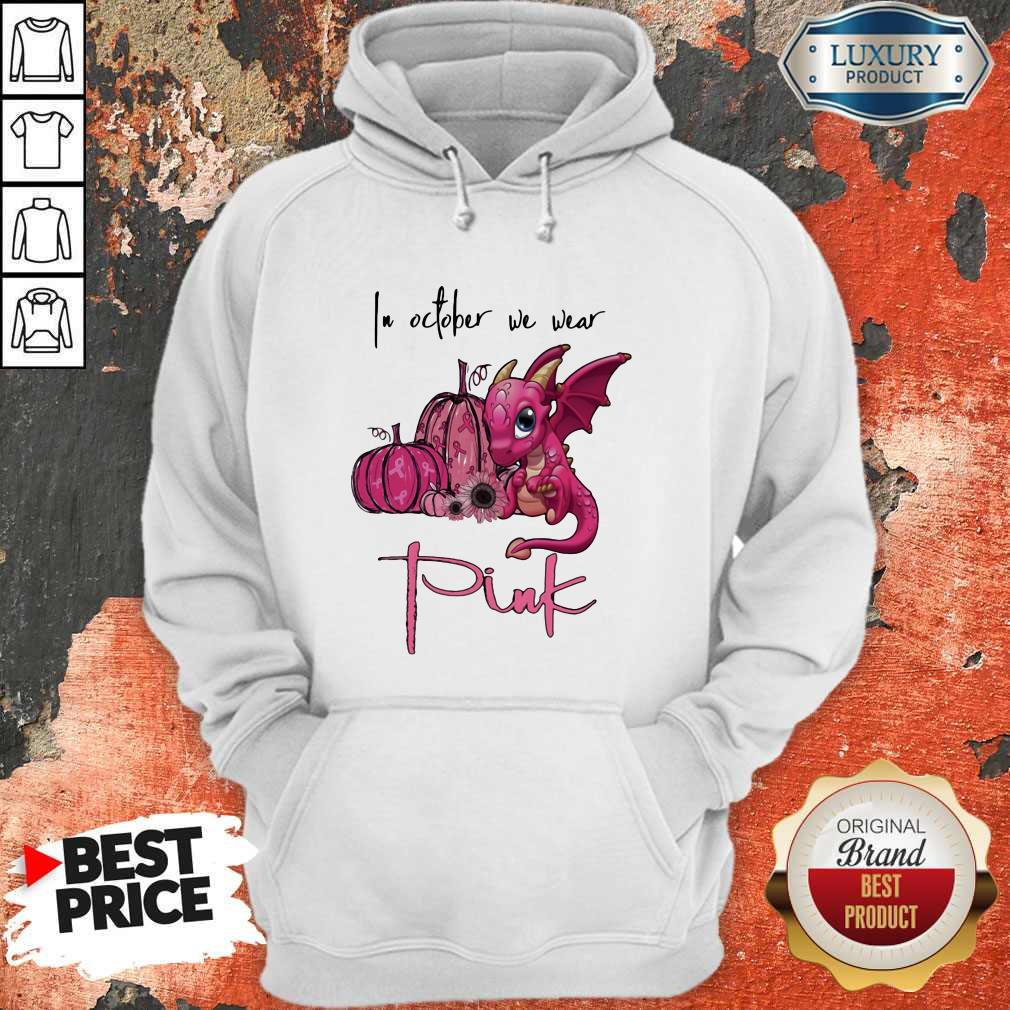 Nice In October We Wear Pink Pumpkin Dragon Halloween Shirt - Image 5
