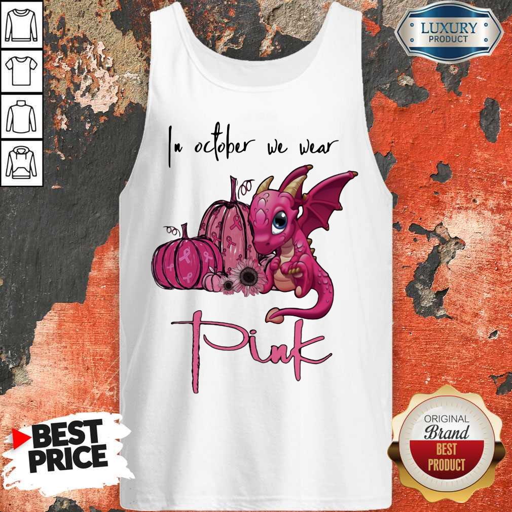 Nice In October We Wear Pink Pumpkin Dragon Halloween Shirt - Image 3
