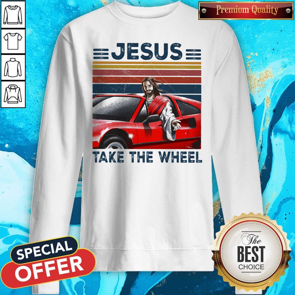 Nice Jesus Take The Wheel Car Vintage Retro Shirt - Image 5