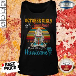 Alternative view of October Girls Are Sunshine Mixed With A Little Hurricane Lady Vintage Retro Shirt