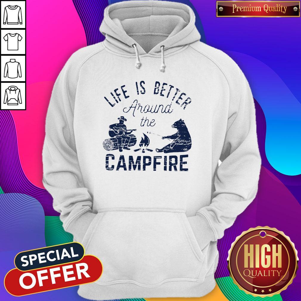 Official Life Is Better Around The Campfire Bear Man Shirt - Image 4