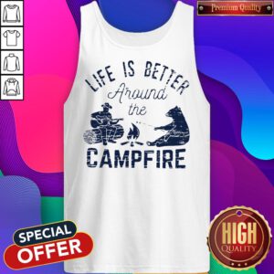 Alternative view of Official Life Is Better Around The Campfire Bear Man Shirt