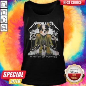 Alternative view of Papillon Puppy Metallica Master Of Puppies Shirt