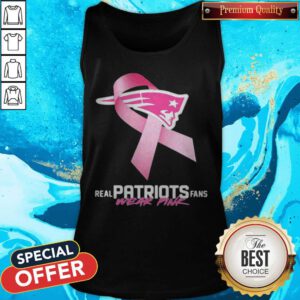 Alternative view of Real Patriots Fans Wear Pink Logo Cancer Awareness Shirt