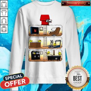 Alternative view of Snoopy And Woodstock Stay Home Together Shirt