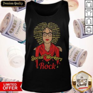Alternative view of Social Workers Rock Lady Elegant Humble Africa Black Shirt