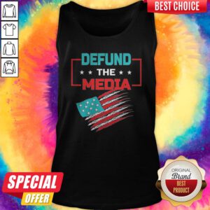 Alternative view of Top Defund The Media American Flag Shirt