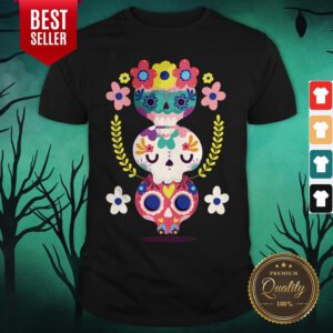 Triple Sugar Skull Colorful Day Of The Dead Shirt