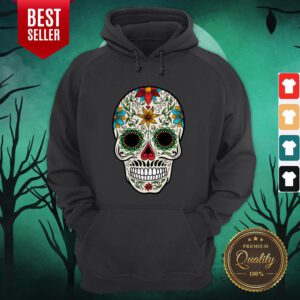 Floral Sugar Skull Day Of The Dead Hoodie