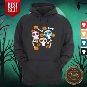 Funny Mexican Skulls Pumpkins With Face Hoodie