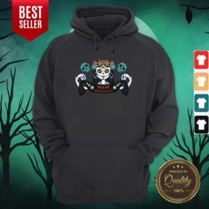 Sugar Skull Skeleton Girl Dia De Los Muertos Halloween Hoodie