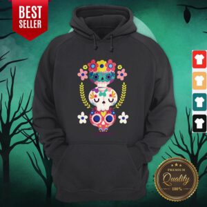 Triple Sugar Skull Colorful Day Of The Dead Hoodie