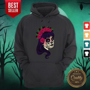 Sugar Skull Girl Day Of The Dead Dia De Muertos Hoodie