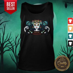 Sugar Skull Skeleton Girl Dia De Los Muertos Halloween Tank Top