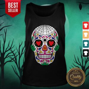 Colorful Mexican Sugar Skull Day Of The Dead Tank Top