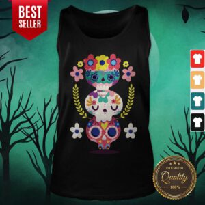 Triple Sugar Skull Colorful Day Of The Dead Tank Top
